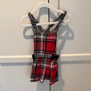 wonder nation Red and Black Plaid Jumper Dress
